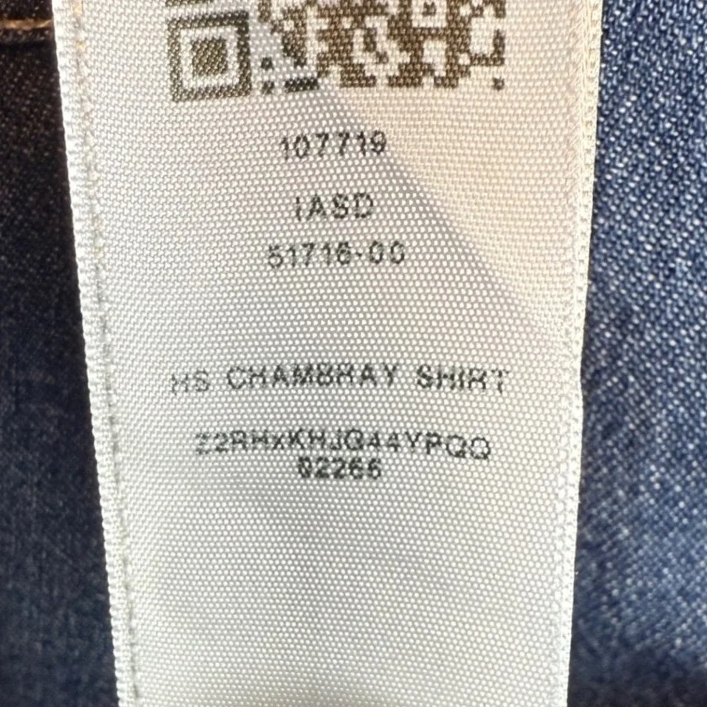 NWOT TRUE RELIGION, Men's Chambray Western Shirt, Pearl Snap, Size Medium